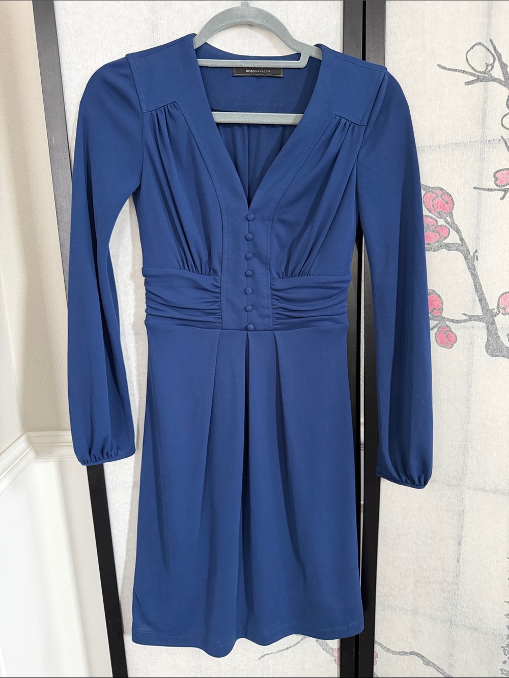Cobalt blue long sleeve BCBG MaxAzria dress